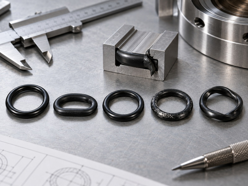 O-rings beside metal sealing components for failure inspection