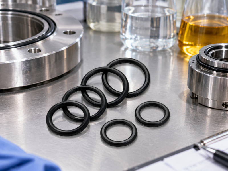 Viton O-rings used for chemical compatibility testing and seal selection